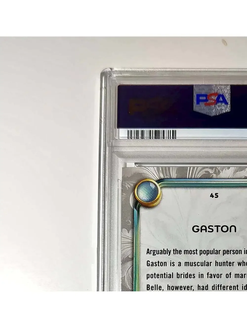Gaston 2025 Topps Disney #45 Winter Variant Card Beauty and the Beast PSA 8
